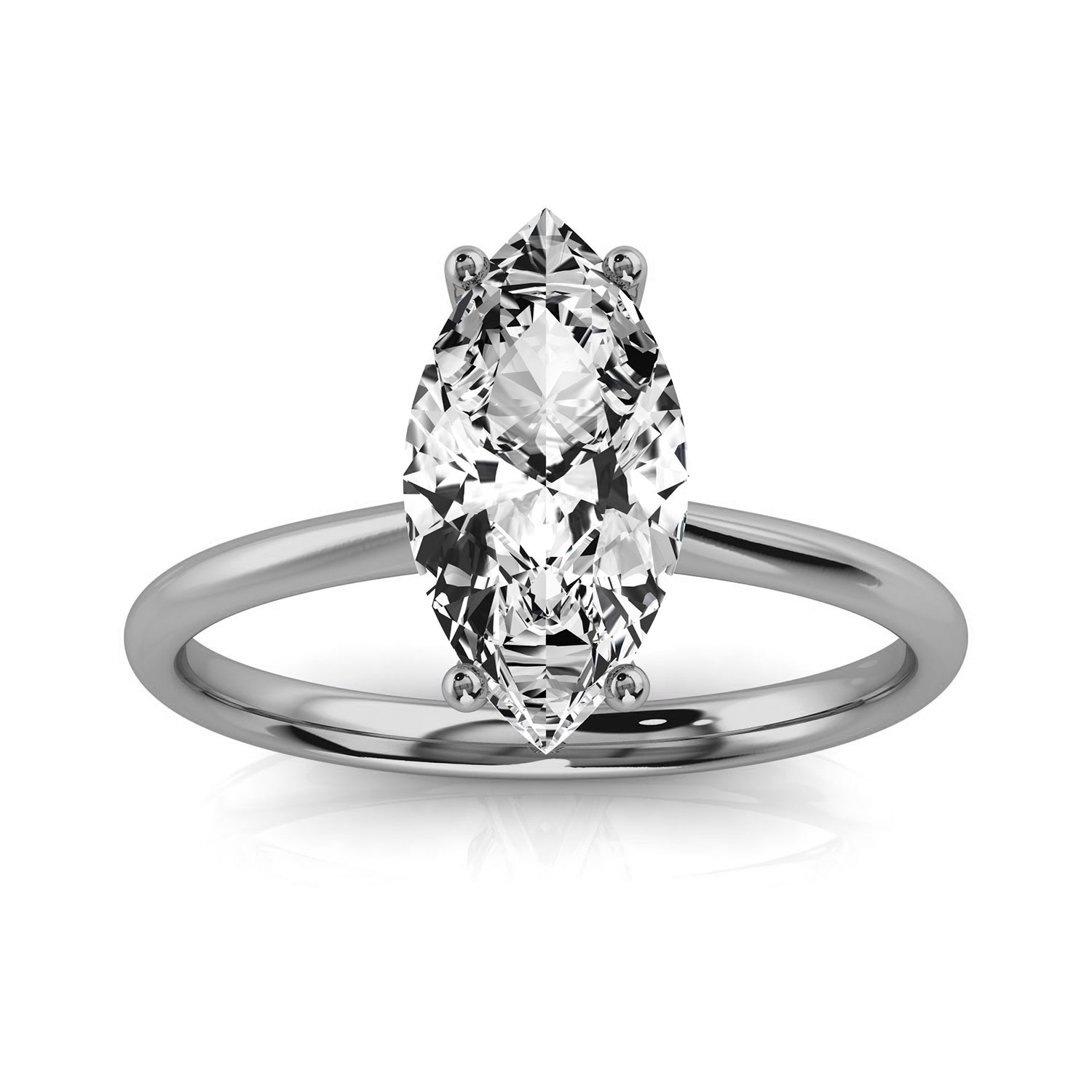 14K White Gold Venita Solitare Ring